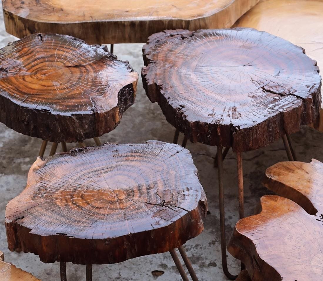 Wooden Rustic Side Table - Image 2